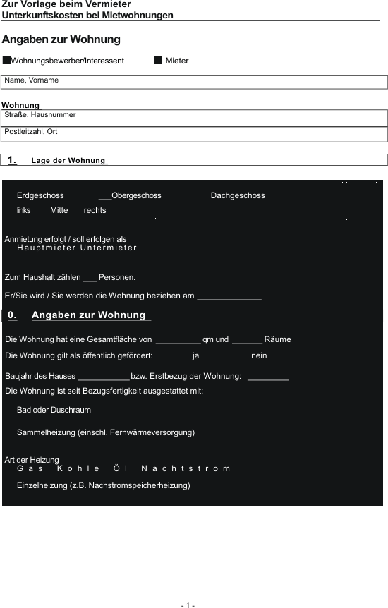 Vermieterbescheinigung